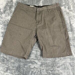 Volcom Mens Corpo Class Gray Chino Shorts Size 36 Cotton Blend